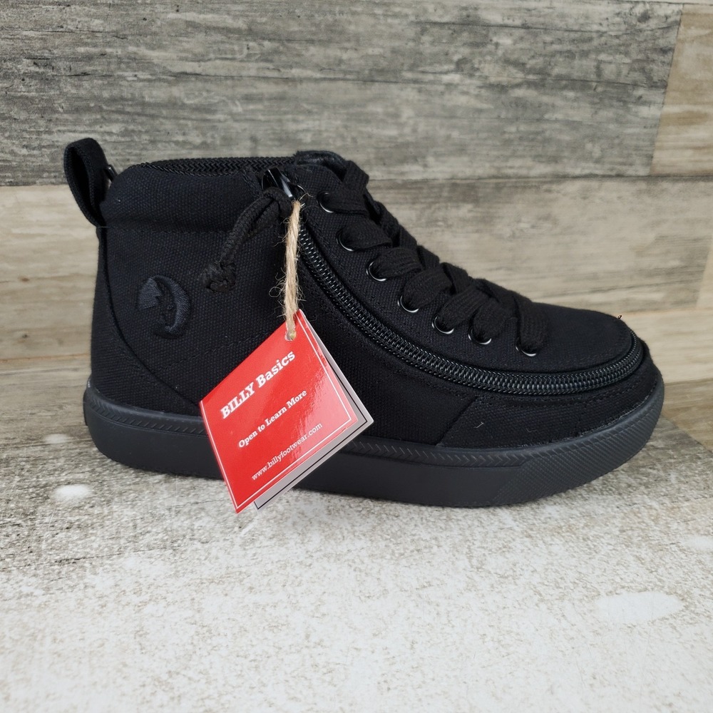 Billy Footwear Classic D|R II High Kids Shoes Sz 13 M Black Wrap Around Zipper